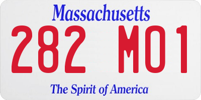 MA license plate 282MO1