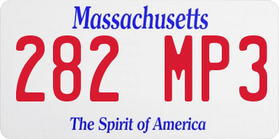 MA license plate 282MP3