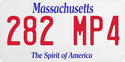 MA license plate 282MP4