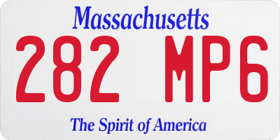 MA license plate 282MP6
