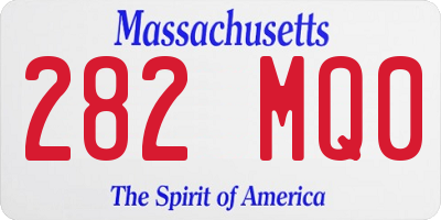 MA license plate 282MQ0