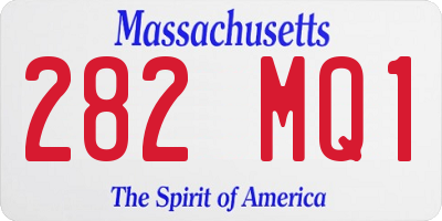 MA license plate 282MQ1