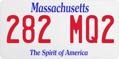 MA license plate 282MQ2