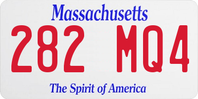 MA license plate 282MQ4