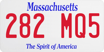 MA license plate 282MQ5