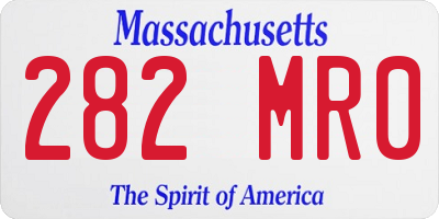 MA license plate 282MR0