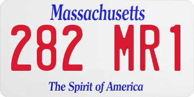 MA license plate 282MR1