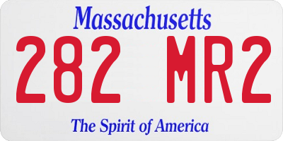 MA license plate 282MR2