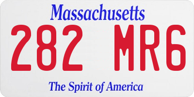 MA license plate 282MR6