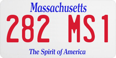 MA license plate 282MS1