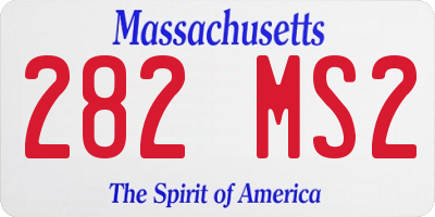 MA license plate 282MS2
