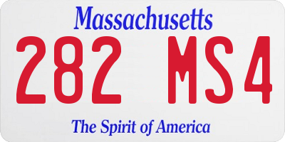 MA license plate 282MS4
