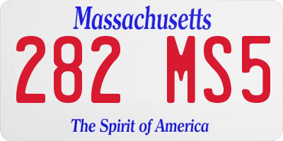 MA license plate 282MS5