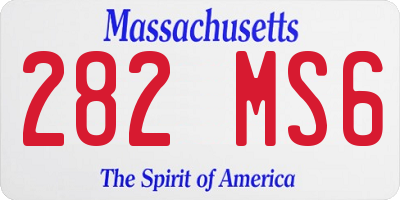 MA license plate 282MS6
