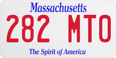 MA license plate 282MT0