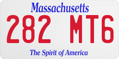 MA license plate 282MT6