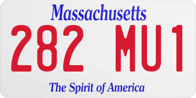 MA license plate 282MU1