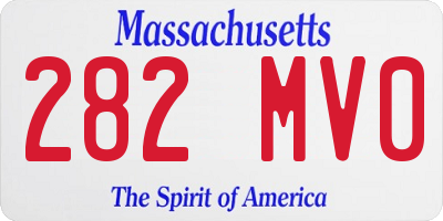 MA license plate 282MV0