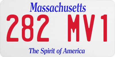 MA license plate 282MV1