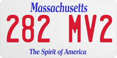 MA license plate 282MV2