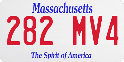 MA license plate 282MV4