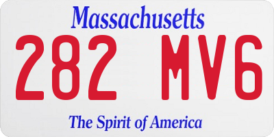 MA license plate 282MV6