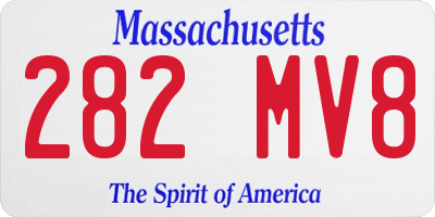 MA license plate 282MV8