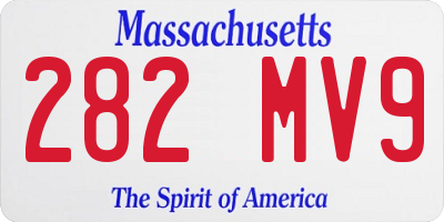 MA license plate 282MV9