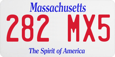 MA license plate 282MX5