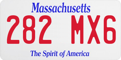 MA license plate 282MX6