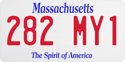 MA license plate 282MY1