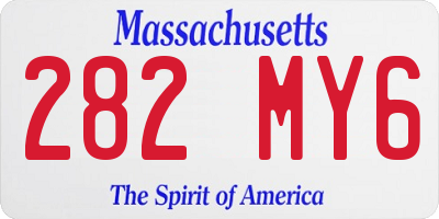 MA license plate 282MY6