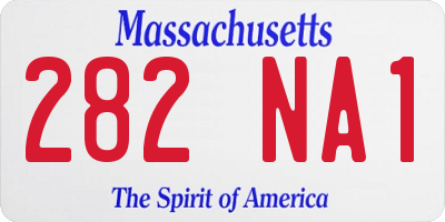MA license plate 282NA1