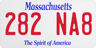 MA license plate 282NA8