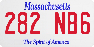 MA license plate 282NB6