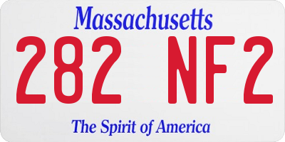 MA license plate 282NF2