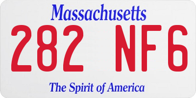 MA license plate 282NF6