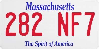 MA license plate 282NF7