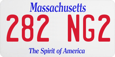 MA license plate 282NG2