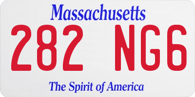 MA license plate 282NG6