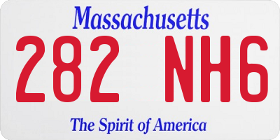 MA license plate 282NH6