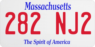 MA license plate 282NJ2
