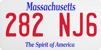 MA license plate 282NJ6
