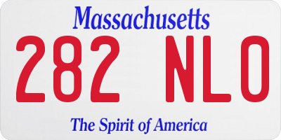 MA license plate 282NL0