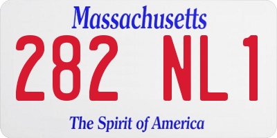 MA license plate 282NL1