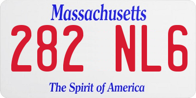 MA license plate 282NL6