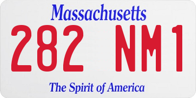 MA license plate 282NM1