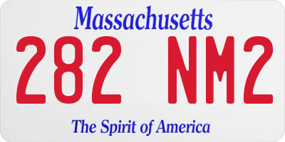 MA license plate 282NM2