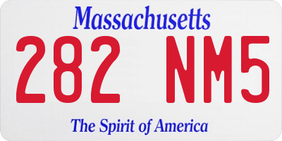 MA license plate 282NM5
