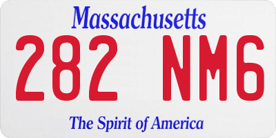 MA license plate 282NM6